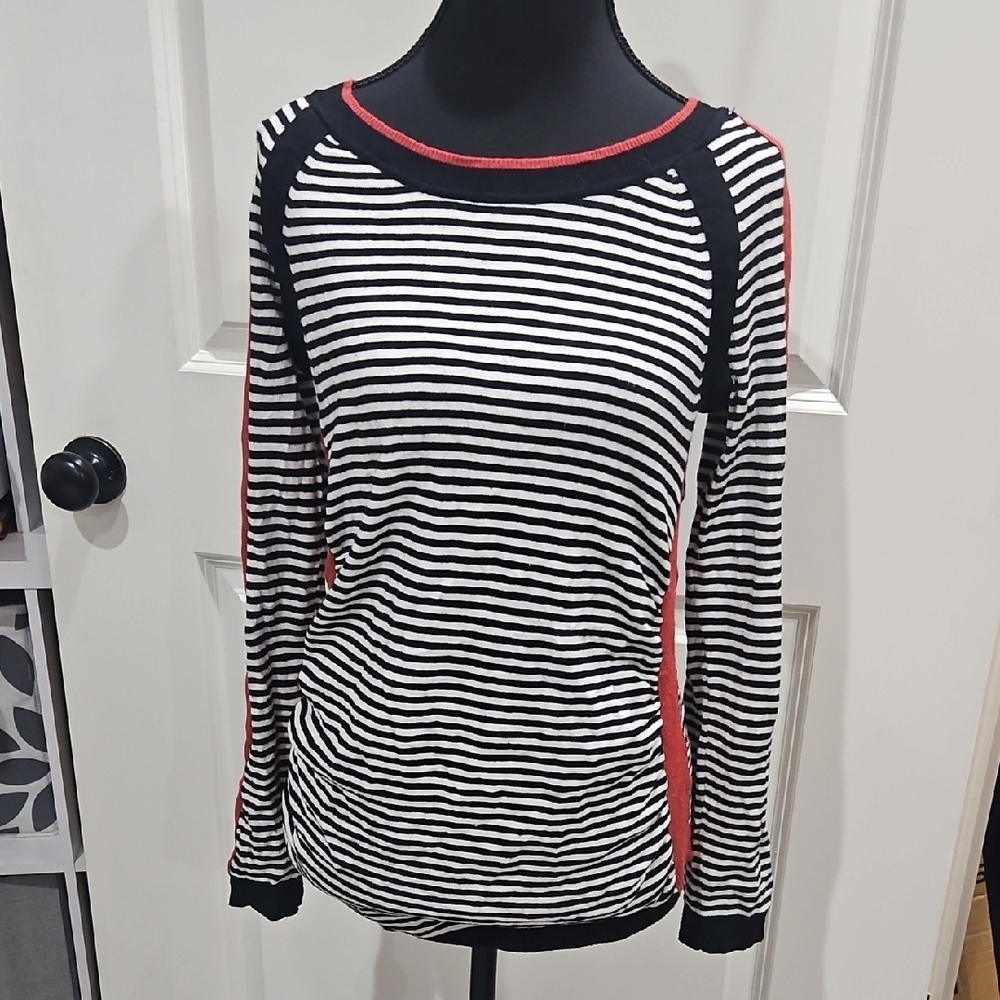 Cloud Chaser Striped Long Sleeve with Red Accents